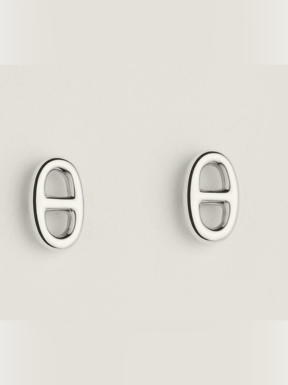 Hermès Farandole Chaine d’Ancre Stud Earrings 925 Sterling Silver Made in France